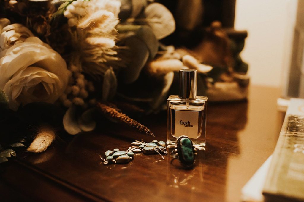 Bridal details photographed while bride was getting ready in Okeechobee, Florida