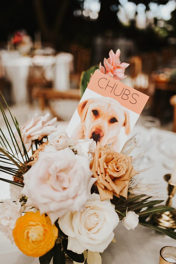 Tropical and unique centerpieces for guest tables at the Historic Walton House in Homestead Florida