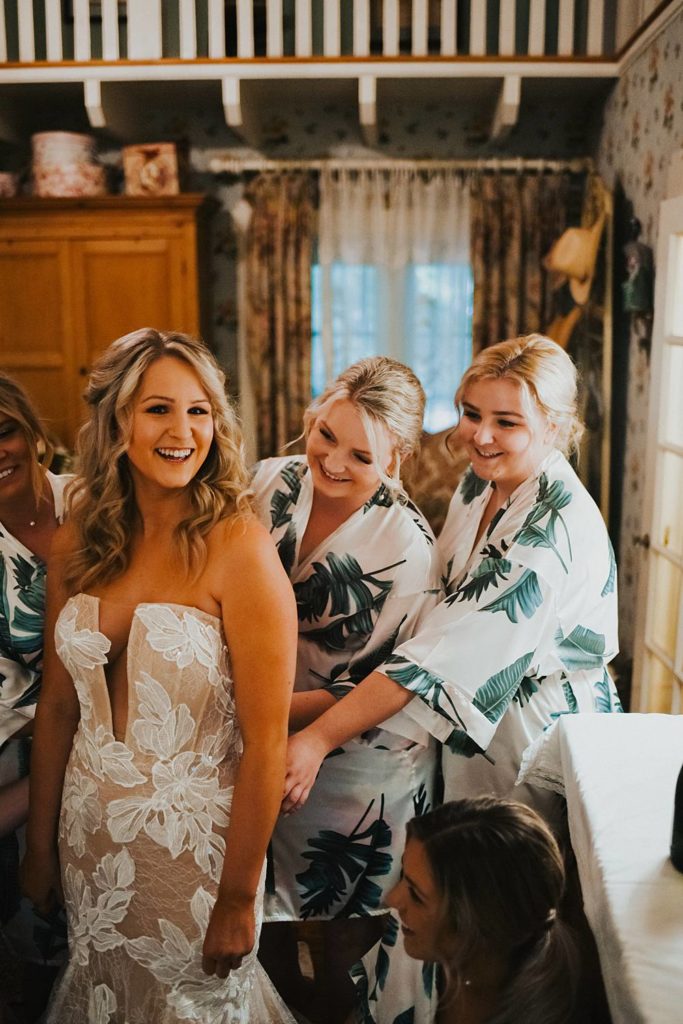 Bride getting ready at the Historic Walton House in Homestead Florida