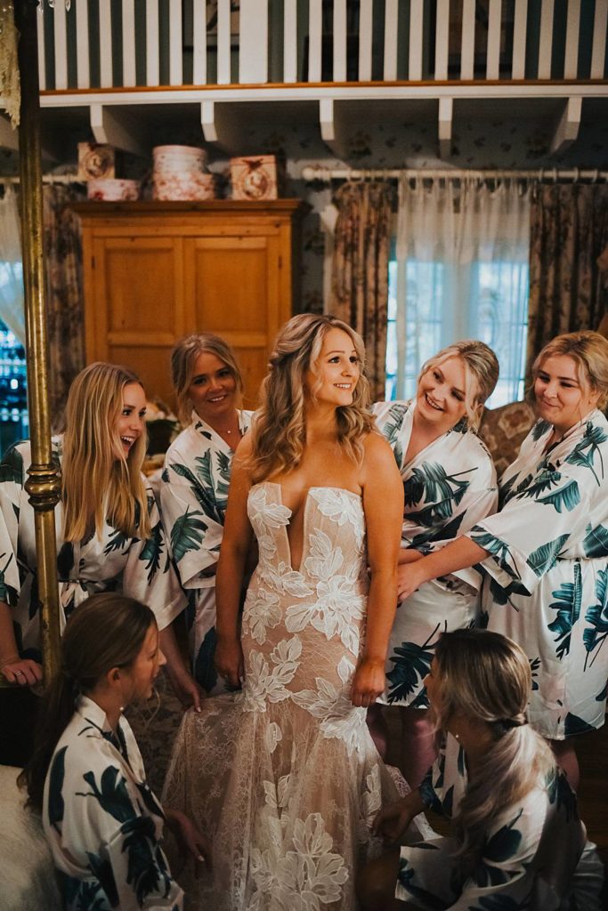 Bride getting ready at the Historic Walton House in Homestead Florida