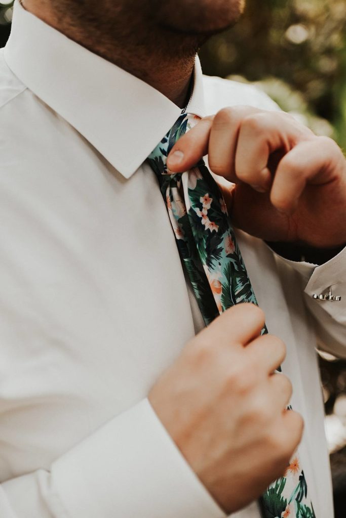 Groom getting ready at the Historic Walton House in Homestead Florida