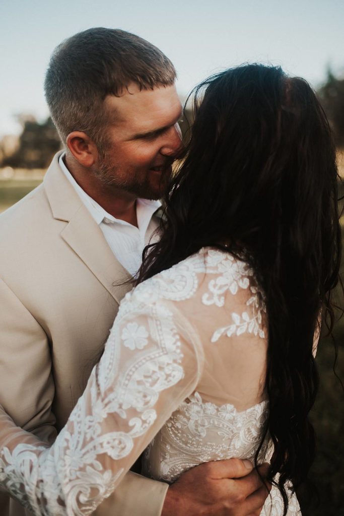 Western-inspired authentic Bride and groom portraits in pasture in okeechobee florida