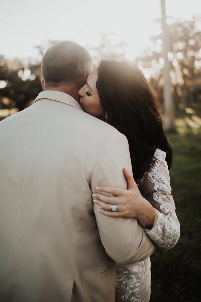 Western-inspired authentic Bride and groom portraits in pasture in okeechobee florida