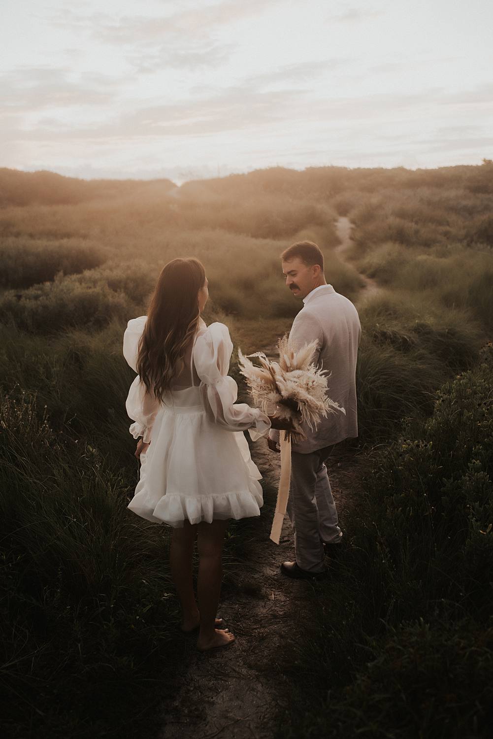 Elopement first look in Vero Beach Florida
