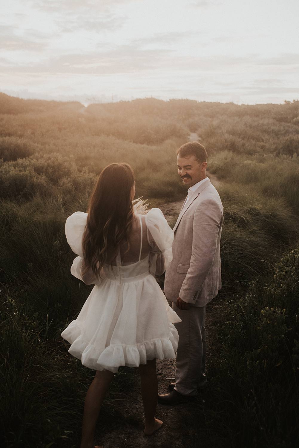 Elopement first look in Vero Beach Florida